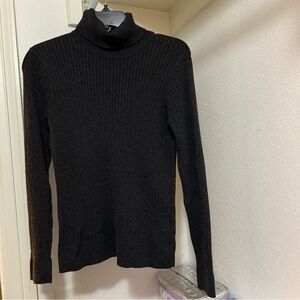 Turtleneck Cable Knit Dark Gray Size M